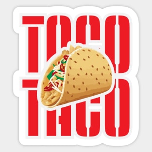 Taco illustration with text Sticker